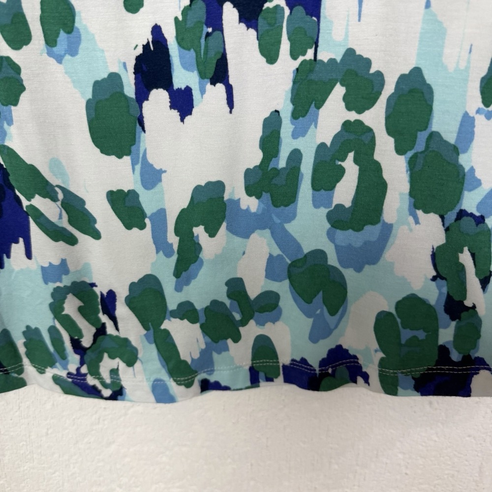 Belle‎ by Kim Gravel Knit Tunic Top Stretch Office Flowy Abstract Artsy Beach M - Picture 5 of 12
